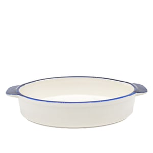 Zest Porcelain Fırın Kabı Oval 15X21Cm-Riva Mavi - ZEST PORCELAIN