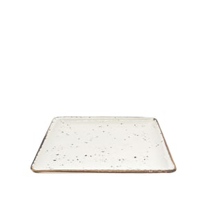 Zest Porcelain Plaza Kare Tabak 27Cm-Paris Krem - ZEST PORCELAIN