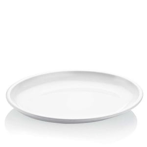 Alkan Oval Kayık Melamin Açık Büfe Beyaz 55X39X6 - ALKAN