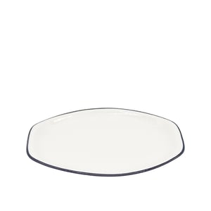 Tulu Porselen Alis Kayık Tabak 26 cm File 64 Siyah ALS26KYF64 - TULU PORSELEN