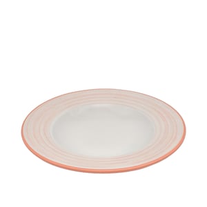 Tulu Porselen Anka Çukur Tabak 21 cm-Yanak Fırça 44 Turuncu ANK21CKYF44 - TULU PORSELEN