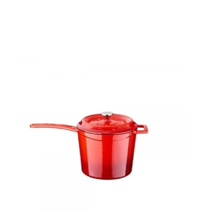 Lava Yuvarlak Saplı Tencere Çap 18 (Sütlük) Kırmızı - LAVA