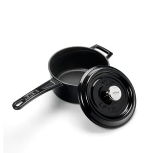 Lava Yuvarlak Saplı Tencere Çap 18 (Sütlük) Siyah - LAVA