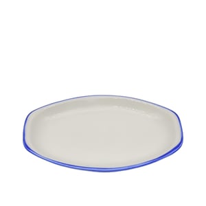 Tulu Porselen Alis Kayık Tabak 18 cm File 33 Mavi ALS18KYF33 - TULU PORSELEN