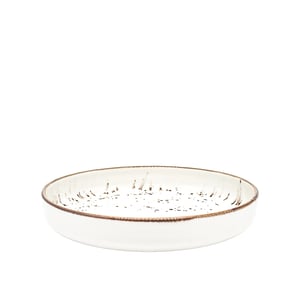 Tulu Porselen Step Çukur Tabak 24 cm Reactıve 46 Krem STP24CKR46 - TULU PORSELEN