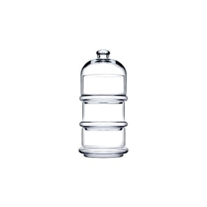 96986 Paşabahçe Villa Patisserie Kapaklı Servis Kasesi 3 Katlı - PAŞABAHÇE NUDE