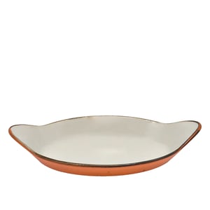 Zest Porcelain Oval Sahan Sunum 34 X 19Cm -Paris Turuncu - ZEST PORCELAIN