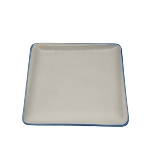 Tulu Porselen Plaza Kare Tabak 22X22cm File 93 Mavi PLZ22DUF93 - TULU PORSELEN