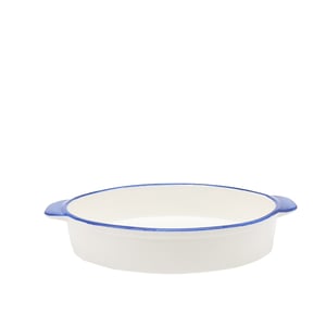 Zest Porcelain Fırın Kabı Oval 20X28 Cm-Riva Mavi - ZEST PORCELAIN