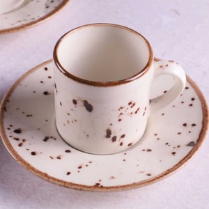 Zest Porcelain Flat Kahve Fincanı 90Cc -Paris Krem - ZEST PORCELAIN