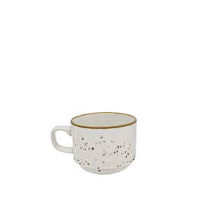 Tulu Porselen Flat Çay Fincanı Reactıve 46 Krem FLT01CFR46 - TULU PORSELEN