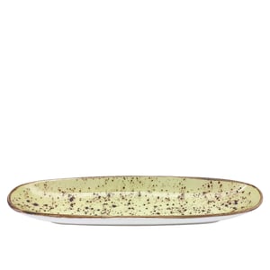 Tulu Porselen Ege Kayık Tabak 32X9,5 cm - Reactıve 77 Yeşil EGE32OKYR77 - TULU PORSELEN