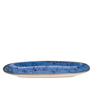 Tulu Porselen Ege Kayık Tabak 32 X 9,5 cm-Reactıve 93 Mavi EGE32OKYR93 - TULU PORSELEN