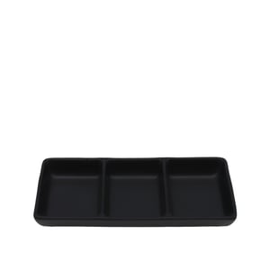 Tulu Porselen Tulu Üçlü Sosluk –Saten 64 Siyah - TULU PORSELEN