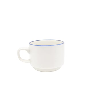 Tulu Porselen Flat Çay Fincanı- File 33 Mavi FLT01CFF33 - TULU PORSELEN