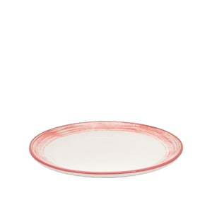 Tulu Porselen Plaza Oval Tabak 25X19cm- Yanak Fırça 36 Kırmızı PLZ25X19OVYF36 - TULU PORSELEN