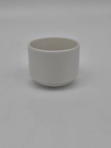 Tulu Porselen Stıck Şekerlik (Kulpsuz Fincan) - Saten Beyaz - TULU PORSELEN