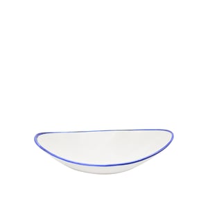 Tulu Porselen Gondol Kase 25Cm X 15,5Cm - File 33 Mavi - TULU PORSELEN