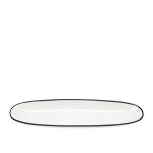 Tulu Porselen Ege Kayık Tabak 32X9,5Cm - File 64 Siyah - TULU PORSELEN