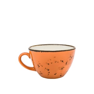 Tulu Porselen Flat Çay Fincanı - Reactıve 44 Turuncu FLT01CFR44 - TULU PORSELEN