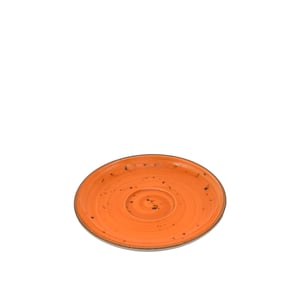 Tulu Porselen Flat Çay Fincan Tabağı - Reactıve 44 Turuncu FLT01CTR44 - TULU PORSELEN