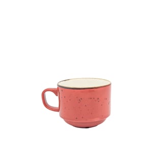 Tulu Porselen Flat Çay Fincanı - Reactıve 36 Kırmızı FLT01CFR36 - TULU PORSELEN