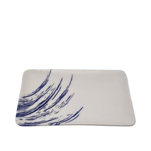 Tulu Porselen Tk Sunum Tabak 30X20Cm - Cresent Mavi - TULU PORSELEN