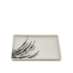 Tulu Porselen Pera 19X12X2 cm Kayık - Cresent Siyah PRA19KYDB1579 - TULU PORSELEN