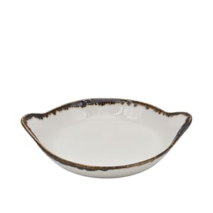 Tulu Porselen Yuvarlak Sahan Sunum 22 cm - Chocolate - TULU PORSELEN