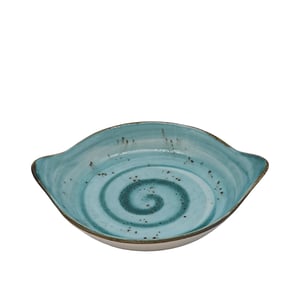 Tulu Porselen Yuvarlak Sahan Sunum 22 cm - Reactıve 72 Turkuaz - TULU PORSELEN