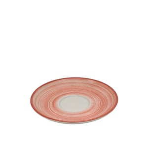 Tulu Porselen Luna Çay Fincan Tabağı- Yanak Fırça 36 Kırmızı LN01CTYF36  - TULU PORSELEN