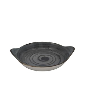 Tulu Porselen Yuvarlak Sahan Sunum 22 cm - Reactıve 67 Gri - TULU PORSELEN