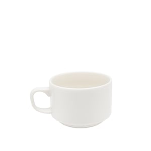 Tulu Porselen Flat Nescafe Fincan – Saten 01 Beyaz FLT01NFST01 - TULU PORSELEN