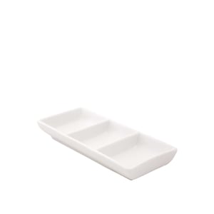 Ultraform Hotel Porselen 3 Bölmeli 7X14 Meze Tabak - ULTRAFORM PORSELEN