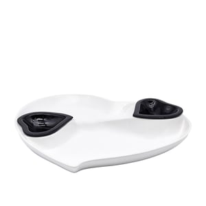 Ultraform Porselen Kalp Servis Tabak+2 Sosluk - ULTRAFORM PORSELEN