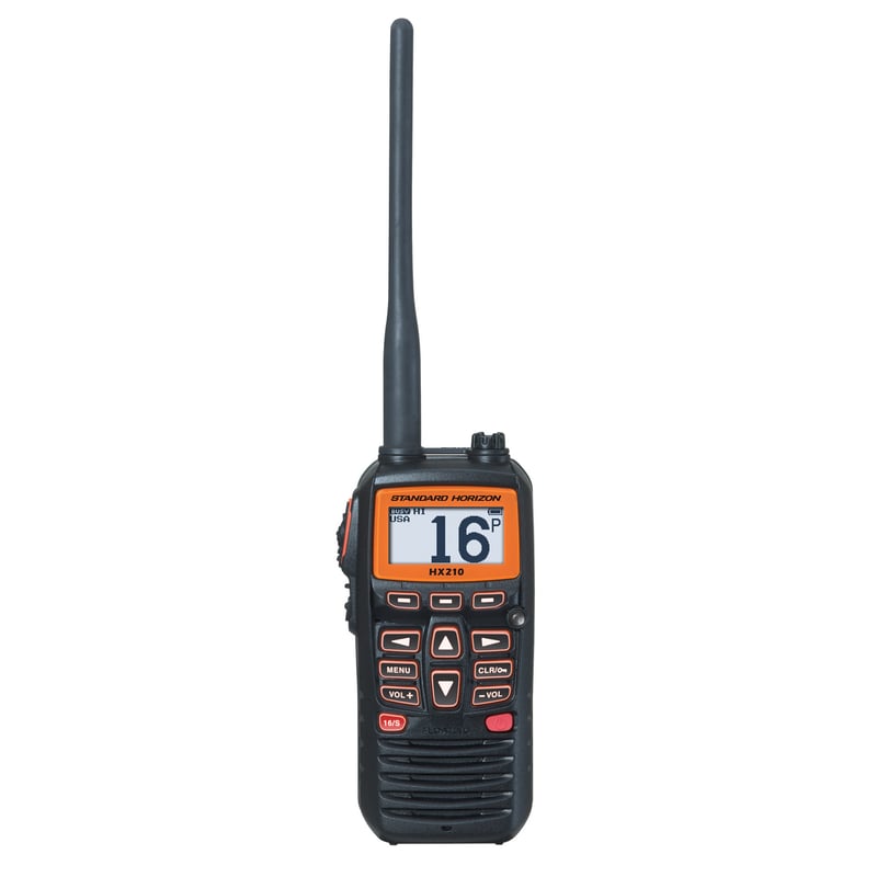 VHF portable HX210E - 6W Etanche IPx7 et Flottante - Réception FM