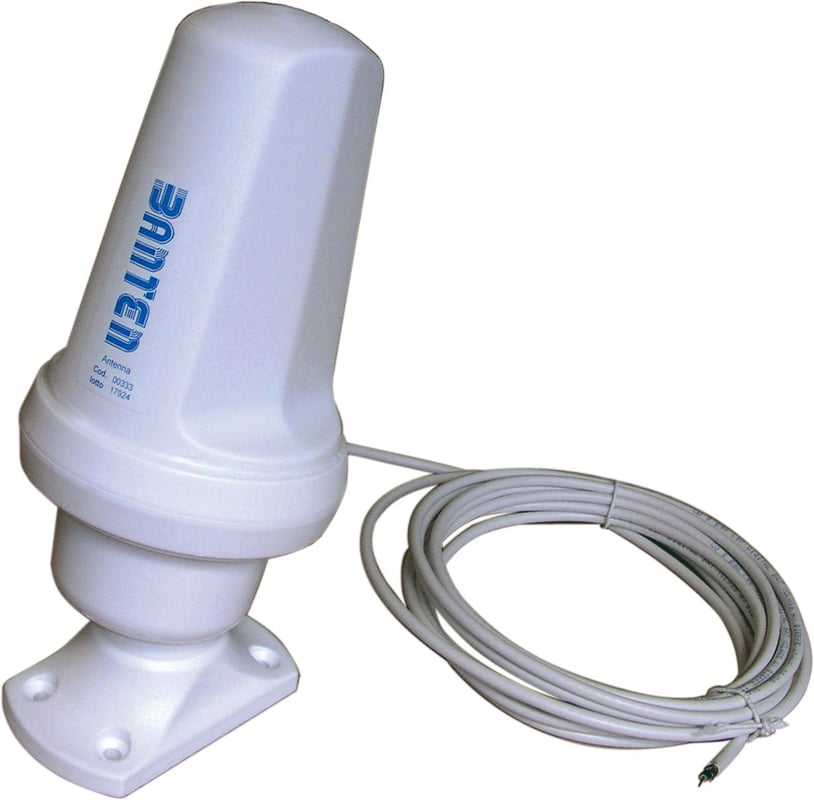 Antenne VHF carénée, 25cm, 5 mètres de câble, ferrule inox (LPVHF)