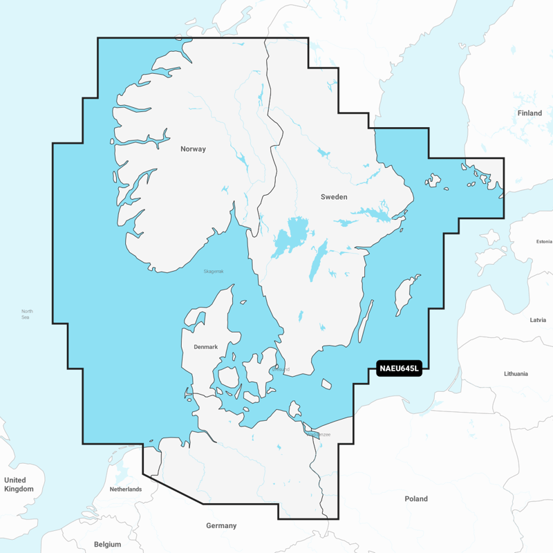 Carte Navionics Platinum+ Large SD - SUD SCANDINAVIE& NORD ALLEMAGNE 