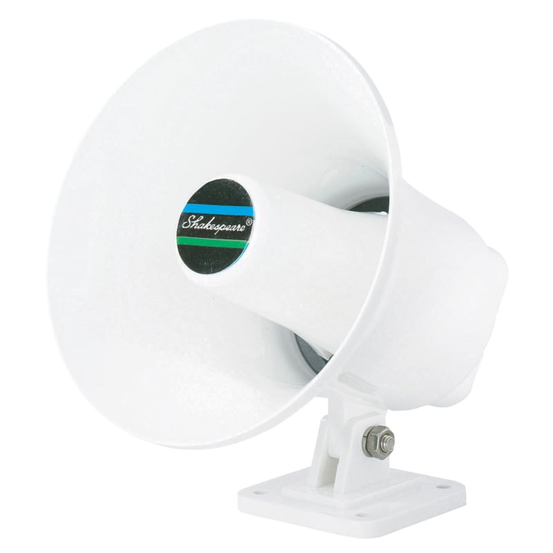 Haut-parleur, corne de brume, 15 watts, plastique blanc