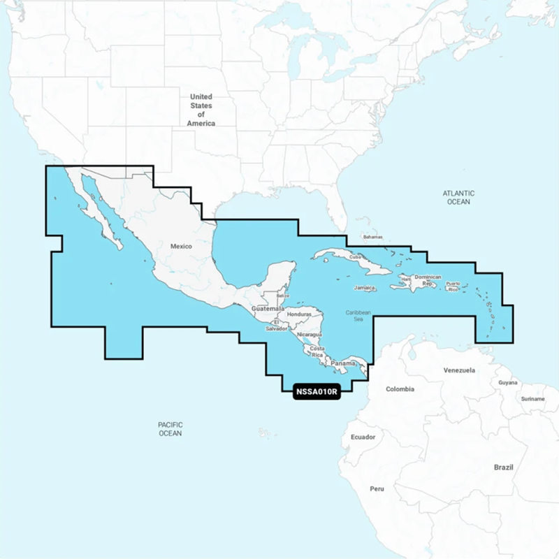 Carte Navionics Platinum+ Regular SD -AMERIQUE CENTRALE ET CARAIBES