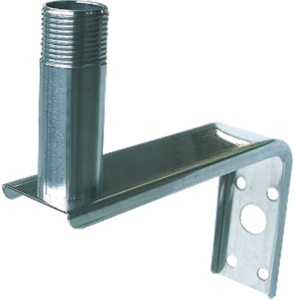 Equerre inox 1" pour fixation antenne GPS sur cloison verticale (255)