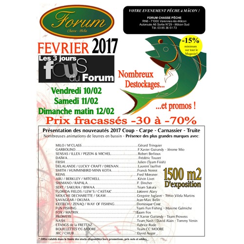 Forum Chasse Pêche à Macon du 10 au 12 février