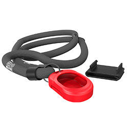 Tour de cou rouge xTAG et CLIP ON Noir