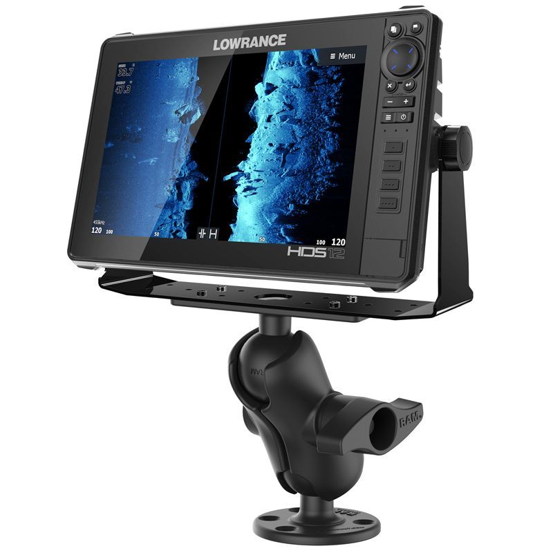 Support pour combinés GARMIN et LOWRANCE 9 à 12" bras court