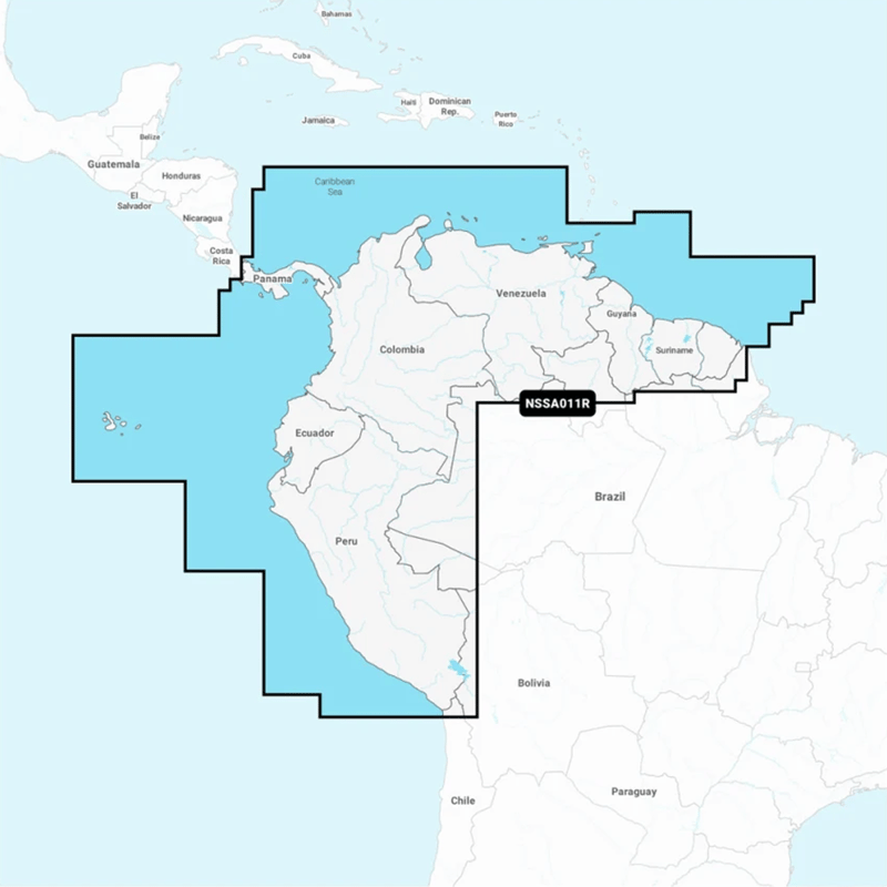 Carte Navionics Platinum+ Regular SD - NORD DE L'AMERIQUE DU SUD
