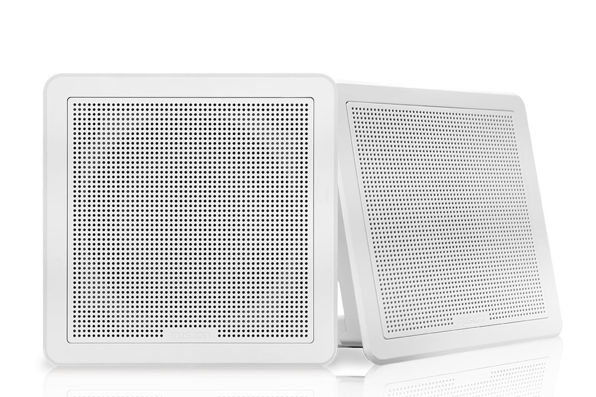 Haut-Parleurs carrés 6,5" à encastrer - Blanc 120W