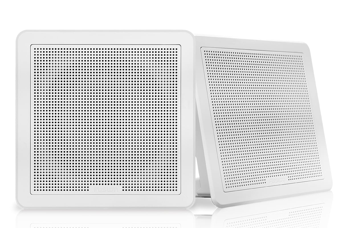 Haut-Parleurs carrés 7,7" à encastrer - Blanc 200W
