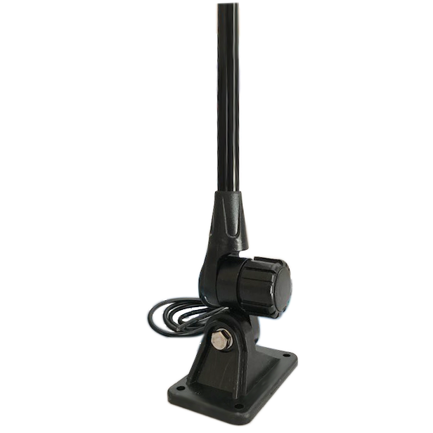 Antenne VHF ECO 3db, 1.5m, rot. plast. intégrée-Noire(VE150PRI-BLK)