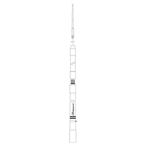 Antenne BLU 7m (3 parties) 1k férule chrome