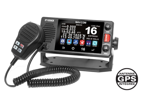 RT1050-VHF fixe 25 watts avec écran tactile, NMEA 2000